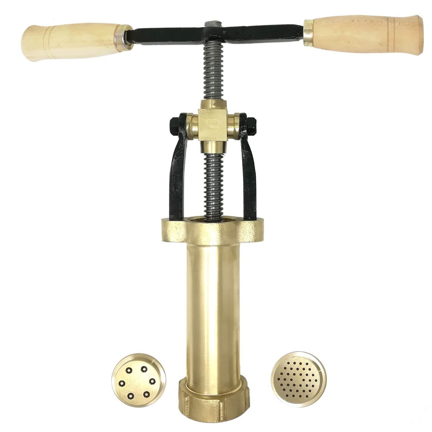 Bottene Torchio Bigolaro Hand Press Pasta Maker with Four Dies Included