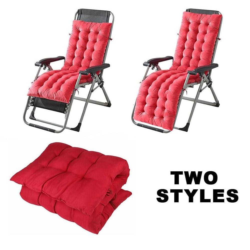 JNTKE JNTKE Rocking Lounge Chair Cushion Patio Chair Cushion, 51 Inch Thicker Padded Chaise Lounger Swing Bench Cushion for Outdoor Indoor Home Office Dark Green