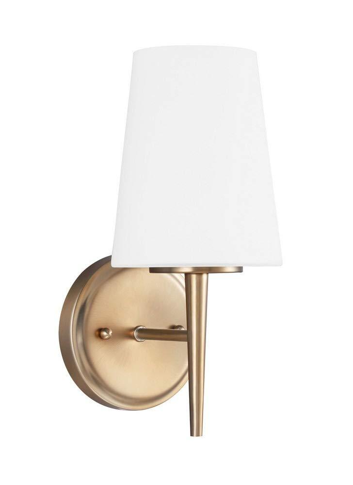 Sea Gull Lighting Sea Gull Lighting Driscoll Wall/Bath Sconce Vanity Style Fixture, One - Light, Satin Brass