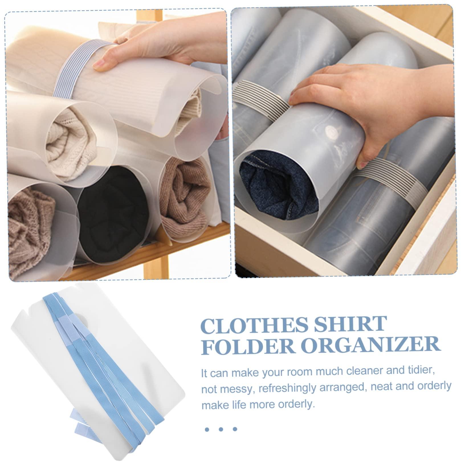 PRETYZOOM PRETYZOOM 10pcs T-Shirt Folder Folding Boards for Clothing Easy to Use Laundry Organizer Compact Portable Blue Shirt Folder