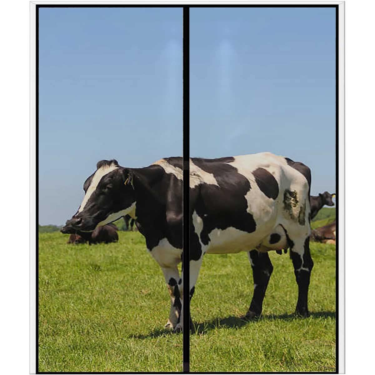 GEBILIUSHI Window Film for Sun Blocking Home Privacy One Way Tinting Film Heat Control Mirror Anti UV for Home and Office Cow Green Grass Blue Green 23.6Wx59L-inch x2 Pcs