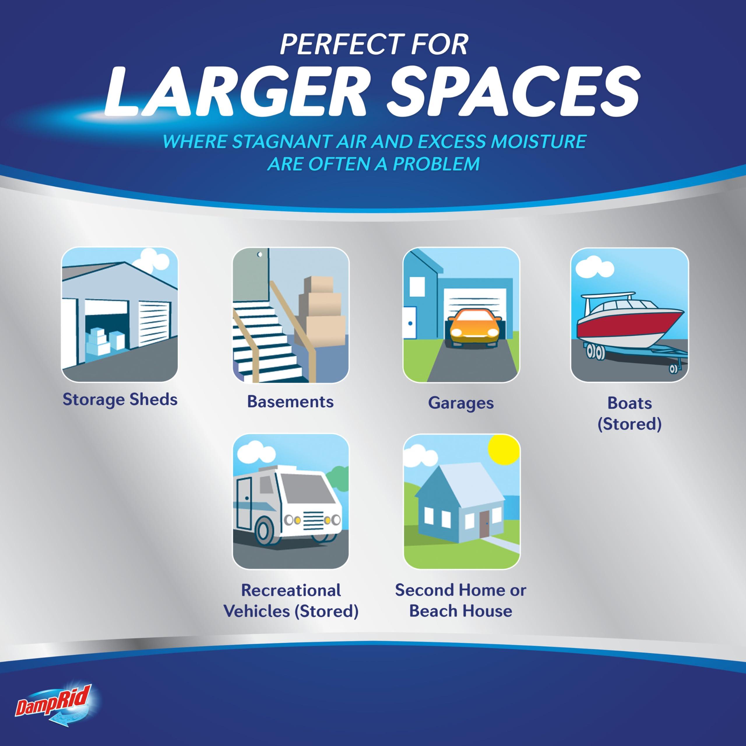 DampRid DampRid Hi-Capacity Moisture Absorber Bucket & Hanging Bag Moisture Absorber 3-Pack Bundle