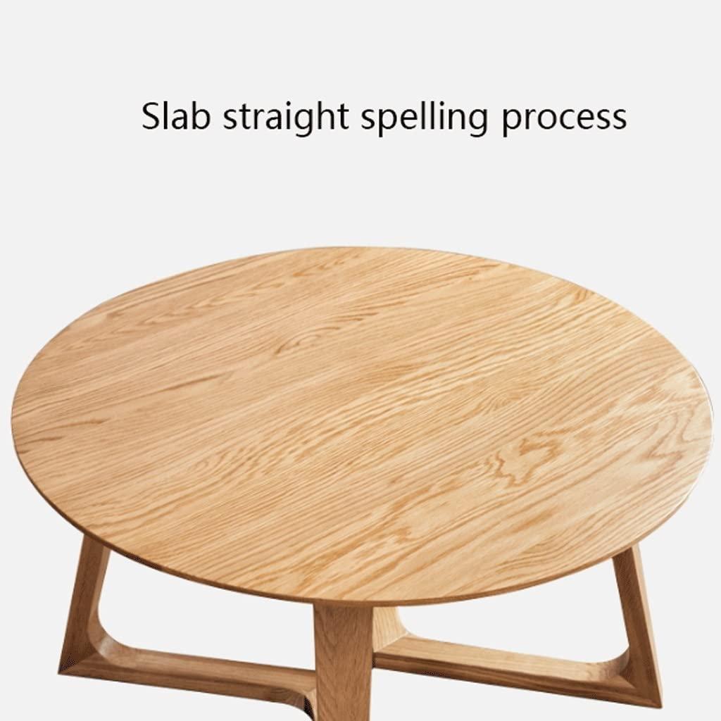 QQWW Side Table Coffee Side Table All Solid Wood Round Coffee Table Nordic Simple Modern High-end Oak End Tables Decoration Living Room Perfect Furniture