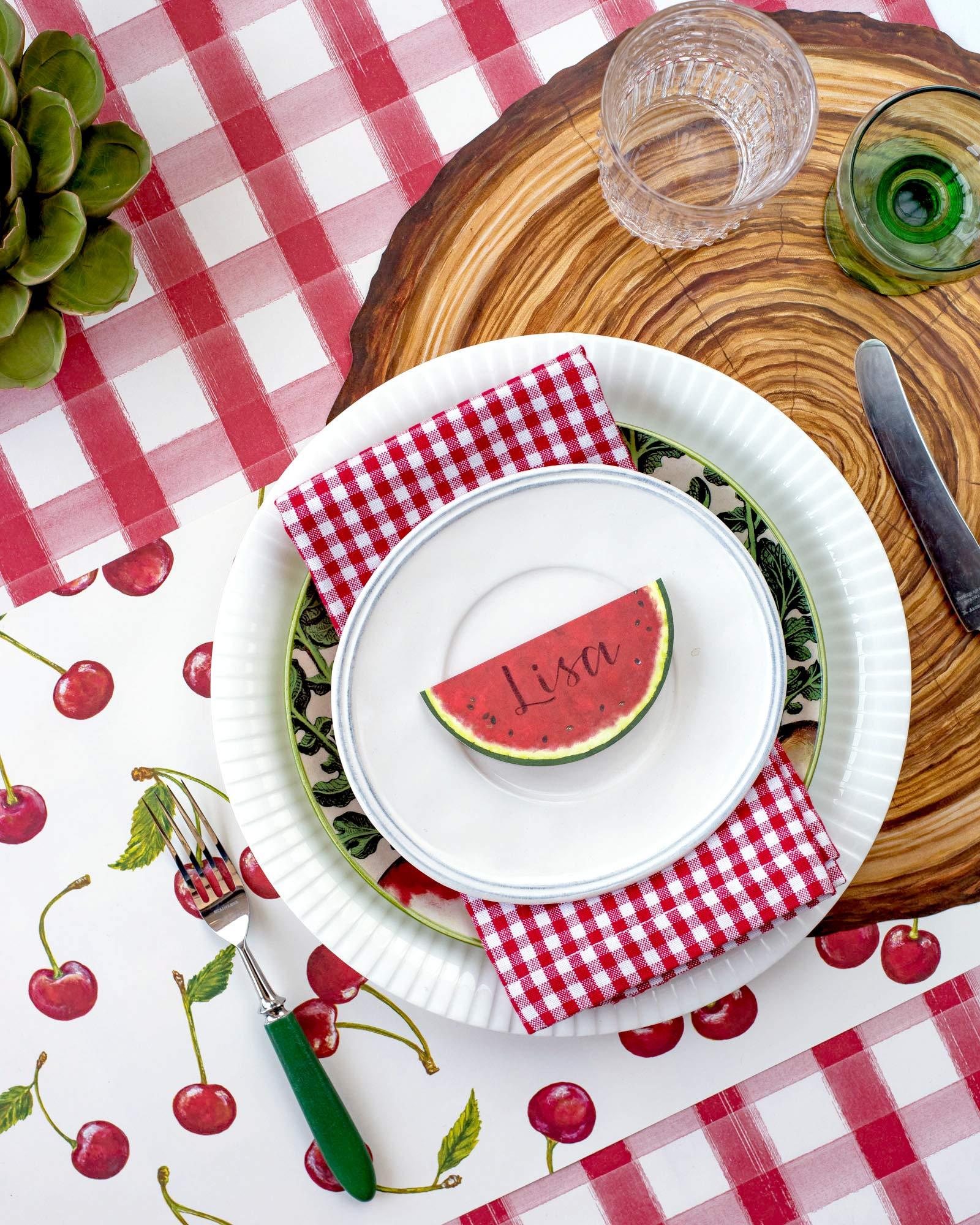 Hester & Cook Hester and Cook Die-Cut Wood Slice Paper Placemat