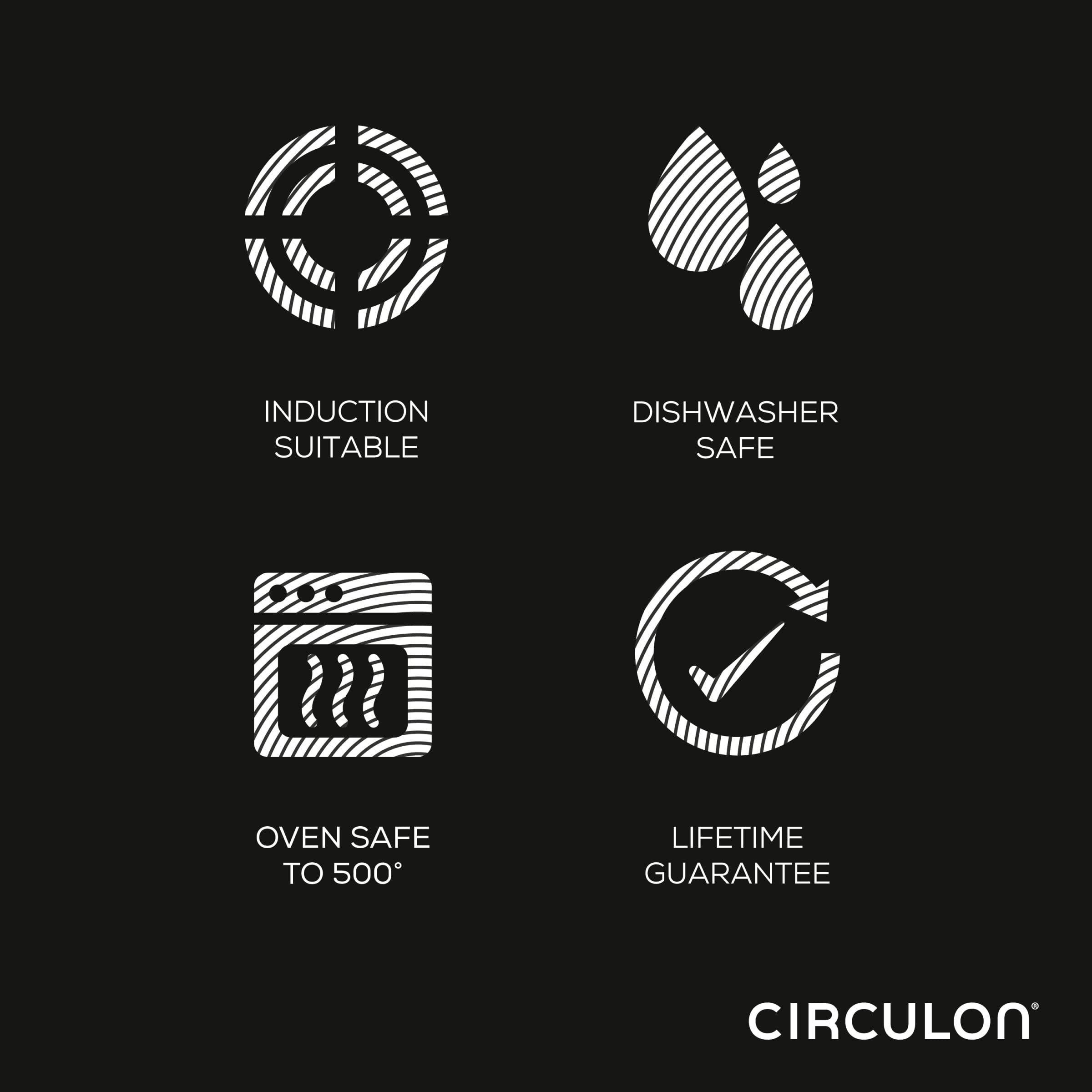 Circulon Circulon Clad Stainless Steel Cookware/Pots and Pans and Utensil Set with Hybrid SteelShield and Nonstick Technology, 11 Piece - Silver