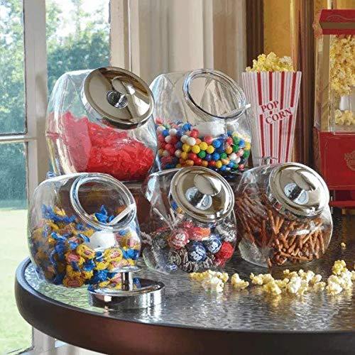 Anchor Hocking Anchor Hocking Glass Penny Candy Jar with Chrome Cover, 1/2 Gallon