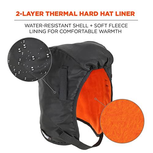 Ergodyne Ergodyne - 16840 Winter Hard Hat Liner, Thermal Fleece Lining, Chin Length, N-Ferno 6840,Black