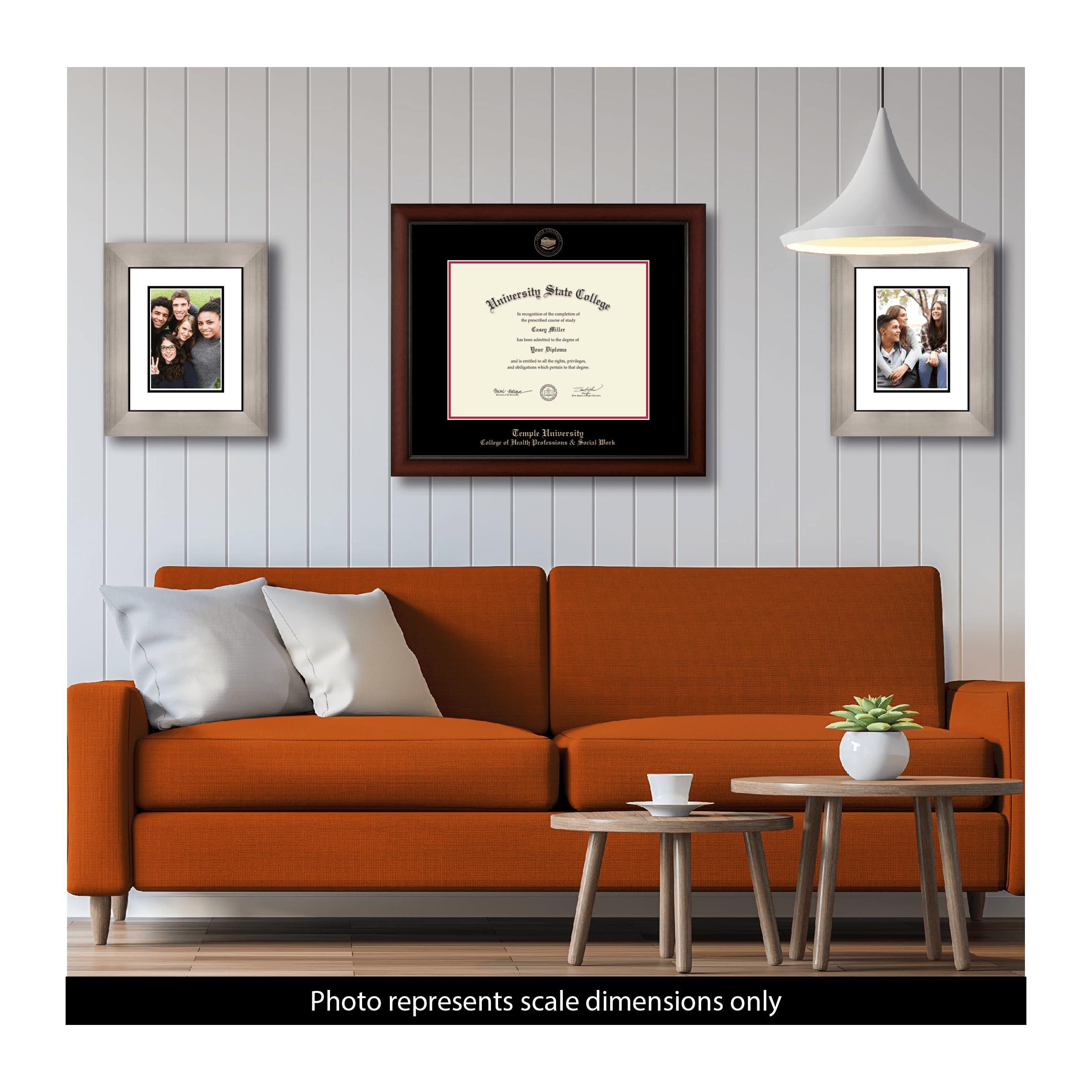 Framerly Framerly - Temple University College of Health Professions & Social Work 14\" W X 11\" H Diploma Frame - Fits Associate\'s, Bachelor\'s, Master\'s and Phd (Awarded 2009-2023) - Gold Embossed Diploma Frame