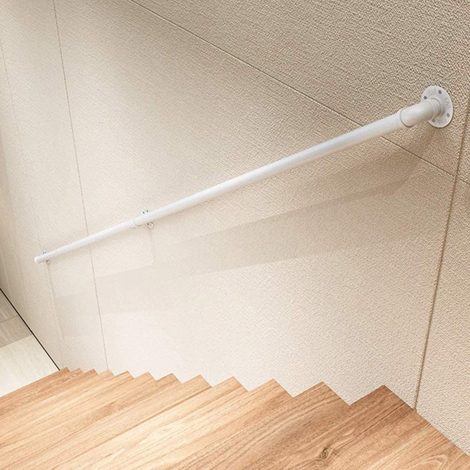 WYFZT White Stair Banister Handrail | Stair Rail Kit | Handrails for Stairs 1 2 3 4 5 6 metres, Stairway Railing | Hand Rails for Indoor Stairs Outdoor Step Wall Mounted (Size : 14ft/420cm)