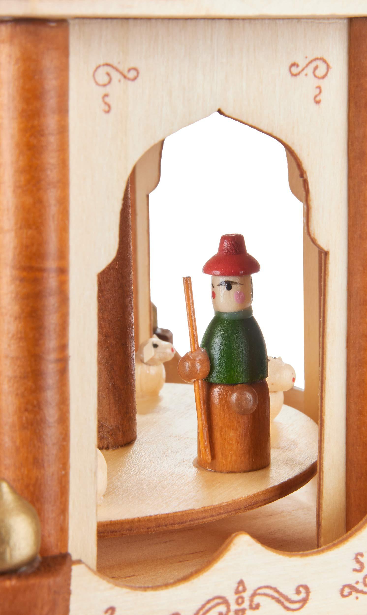 BRUBAKER BRUBAKER Wooden Christmas Pyramid - 18 Inches - 3 Tier Carousel - Nativity Play