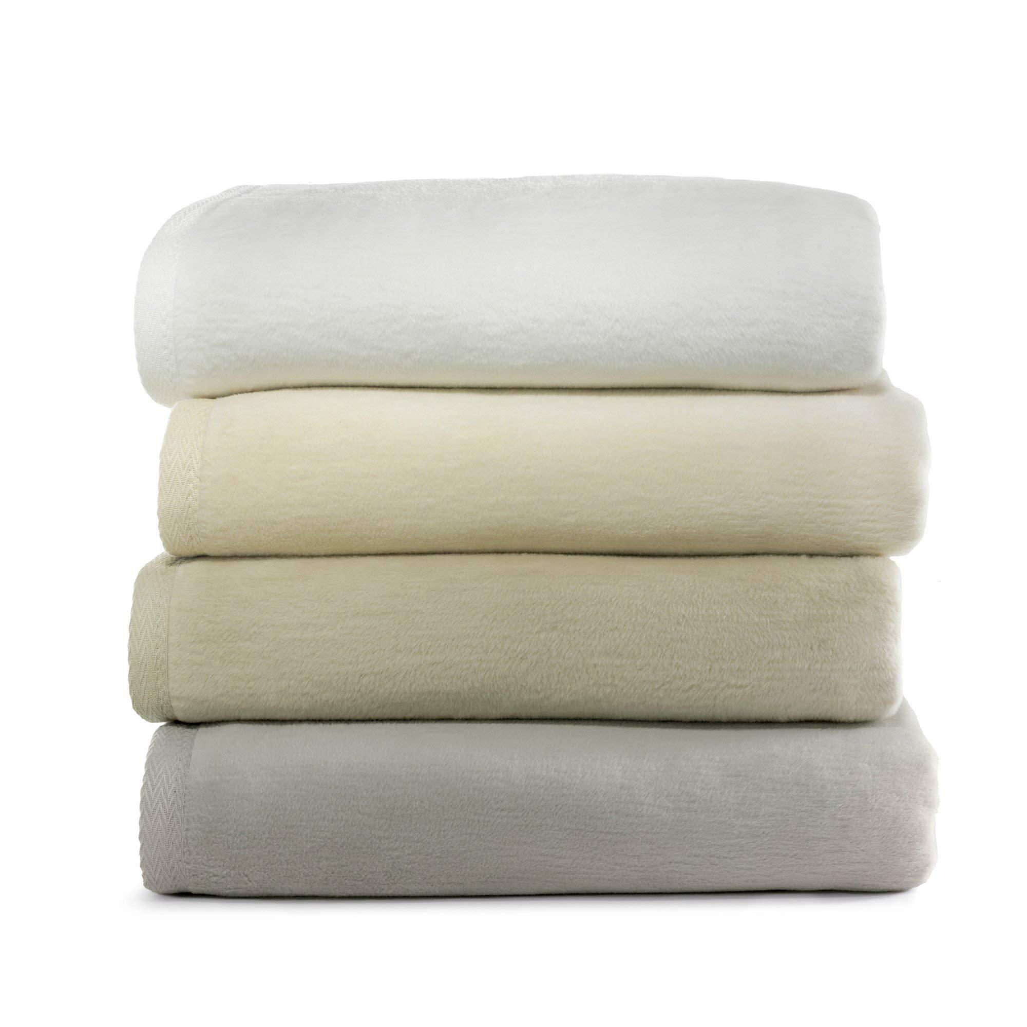 Peacock Alley Peacock Alley All Seasons Luxury Cotton Blanket 100% Long Staple Cozy Cotton Blanket for Sofa, Bed, and Crib - Twin/Twin XL, Flint