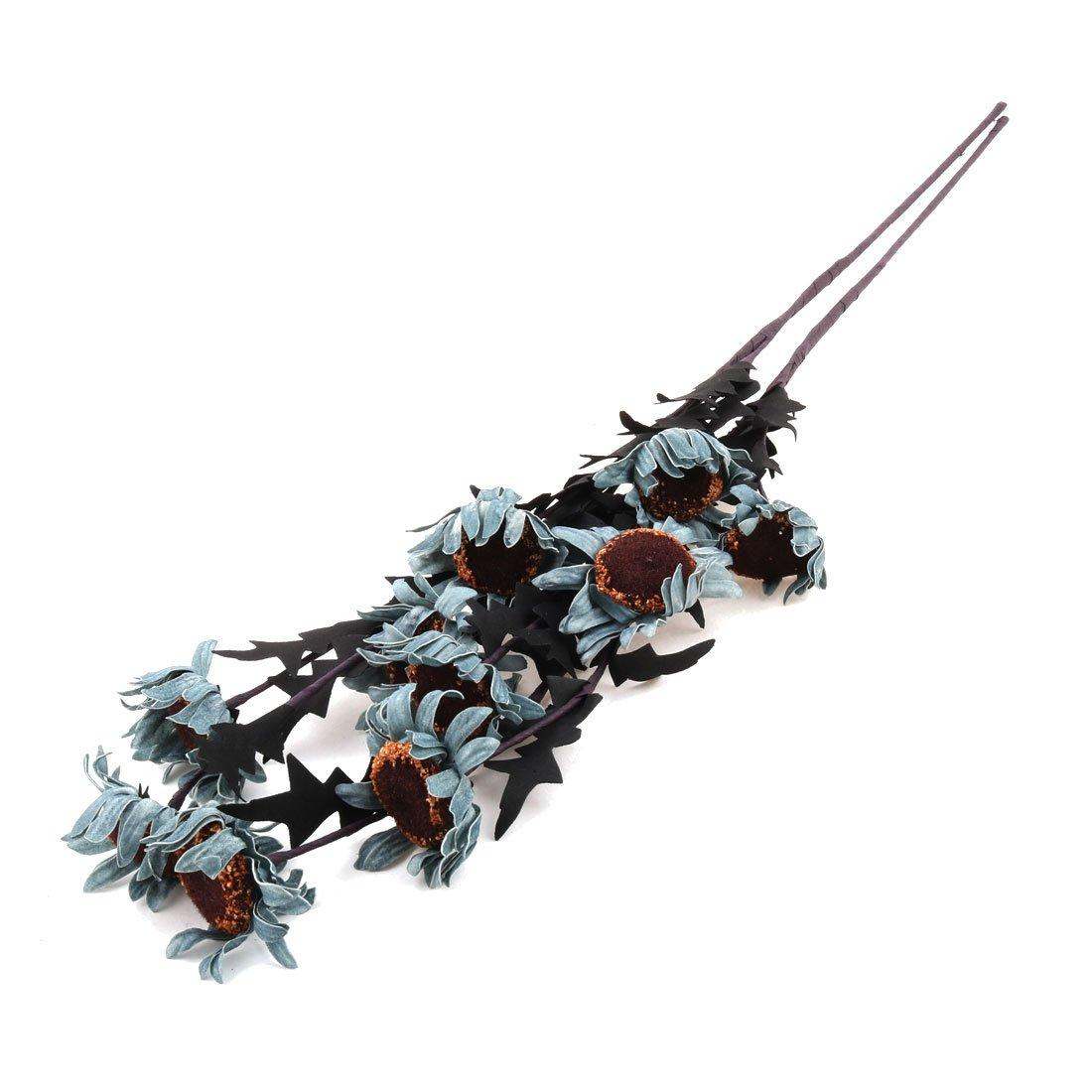 Generic Qtqgoitem Foam Birthday Gift Sunflower DIY Artificial Flower Bouquet 2pcs Teal Blue (model: f0f 1d1 19b 195 50a)