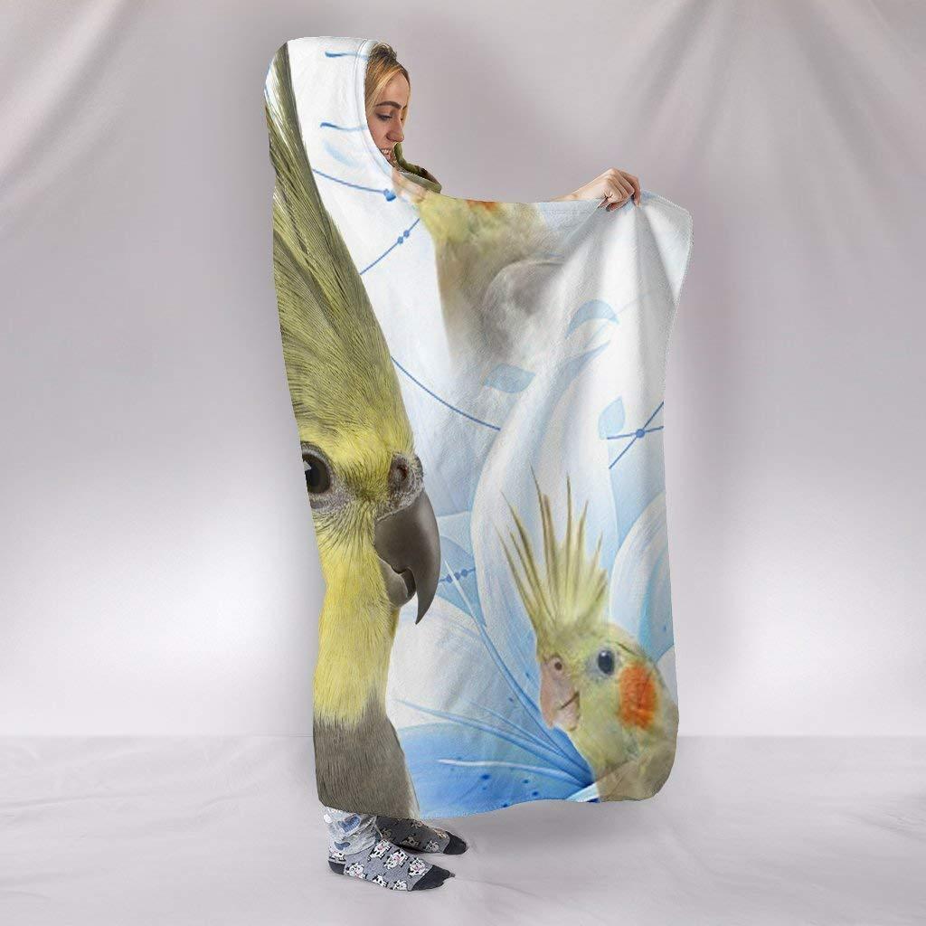 Pawfeel Pawfeel Cockatiel Parrot Print Hooded Blanket
