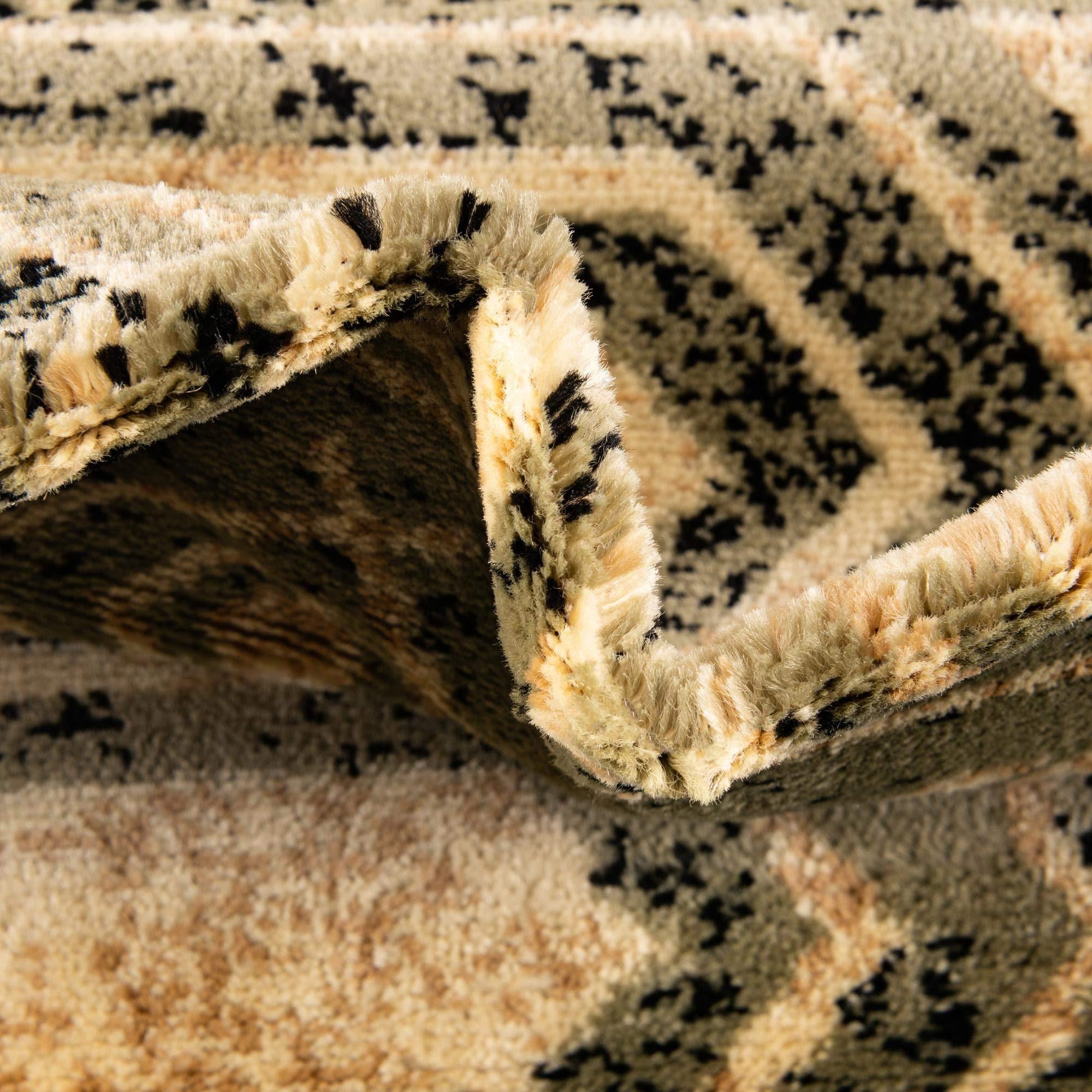 Rugs.com Rugs.com Pioneer Collection Rug 8 Ft Round Green Medium-Pile Rug Perfect for Kitchens, Dining Rooms