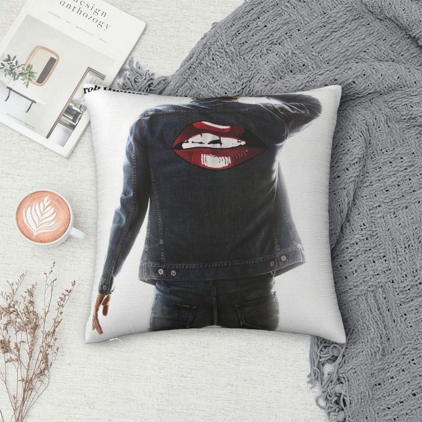 CPAPS Rob Music Thomas Double Sided Plush Zipper Throw Pillow Covers Graphic Pillowcase Square Cushion Cover 18\"x18\"