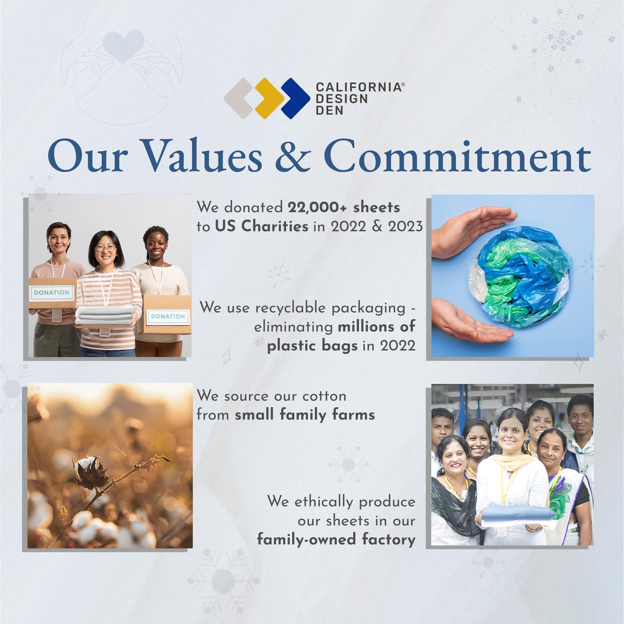 California Design Den California Design Den Luxury Split King Sheets Sets for Adjustable Bed -Buttery Soft 800 Thread Count 100% Cotton Set -Beats Fake Egyptian Claims,Bedding Set with Durable Twin XL Fitted Sheets (Ivory)