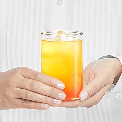 Borosil Borosil Drinking Glasses, 10 Oz, Set of 6, BPA Free, Water Glasses for 6, Clear Lightweight & Durable Borosilicate Glass, Odor Resistant, Dishwasher Safe, Glasses for Juice, Beer, Wine & Cocktails