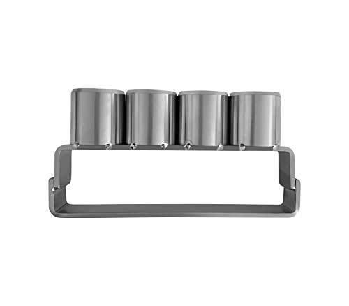 OCS Parts Donut Hole Cutter Heavy Duty Stainless Steel 4 Cut-Outs, 1-1/4 Inch Cut Size