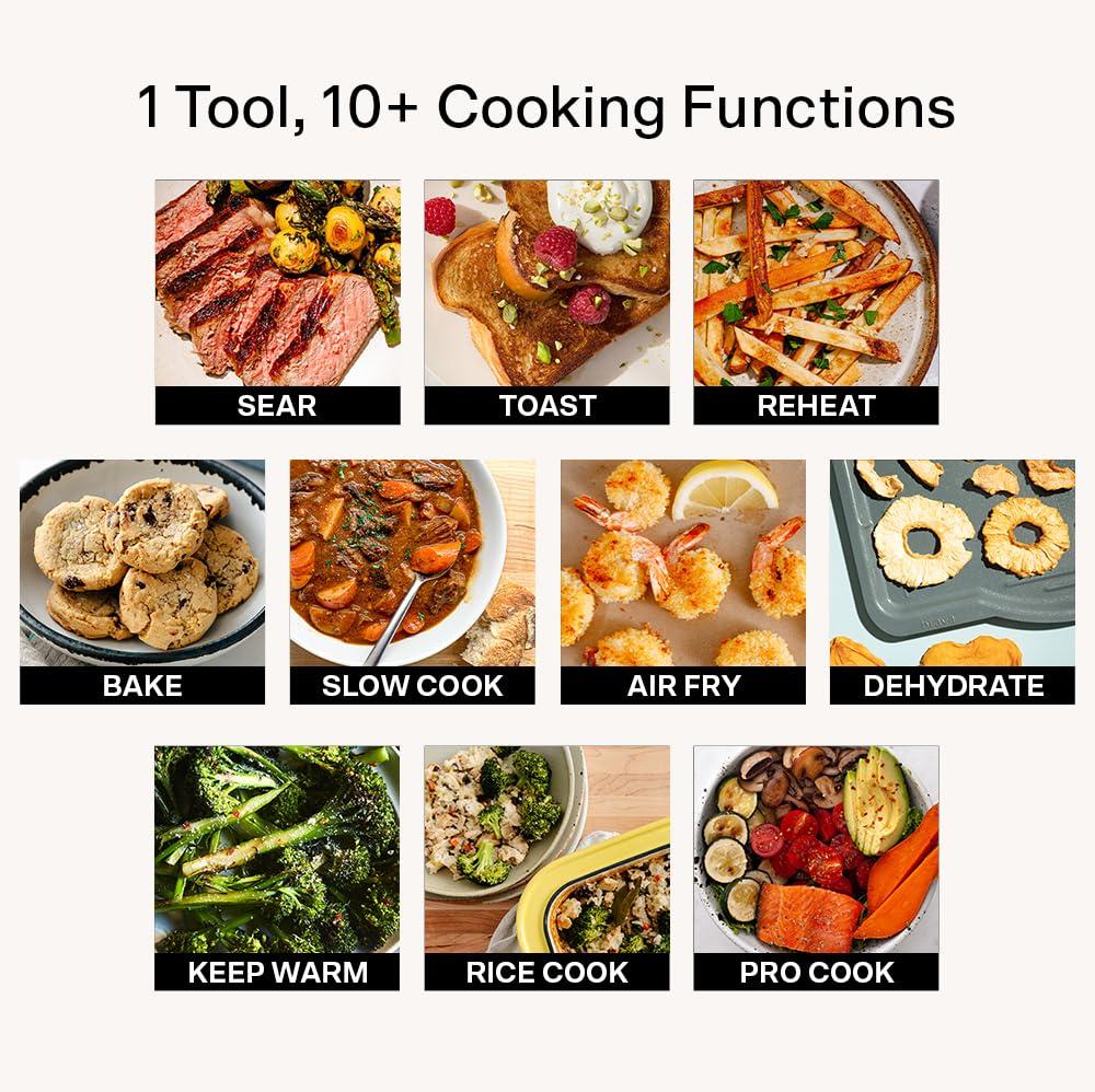Brava Brava Oven Bake & Breakfast Set: 10-in-1 Touchscreen Countertop Smart Oven, Air Fryer, 6-Slice Toaster, Slow Cooker, Reheater, Dehydrator, Rice Cooker, Healthy & User Friendly, Auto-Shut Off, 1800W