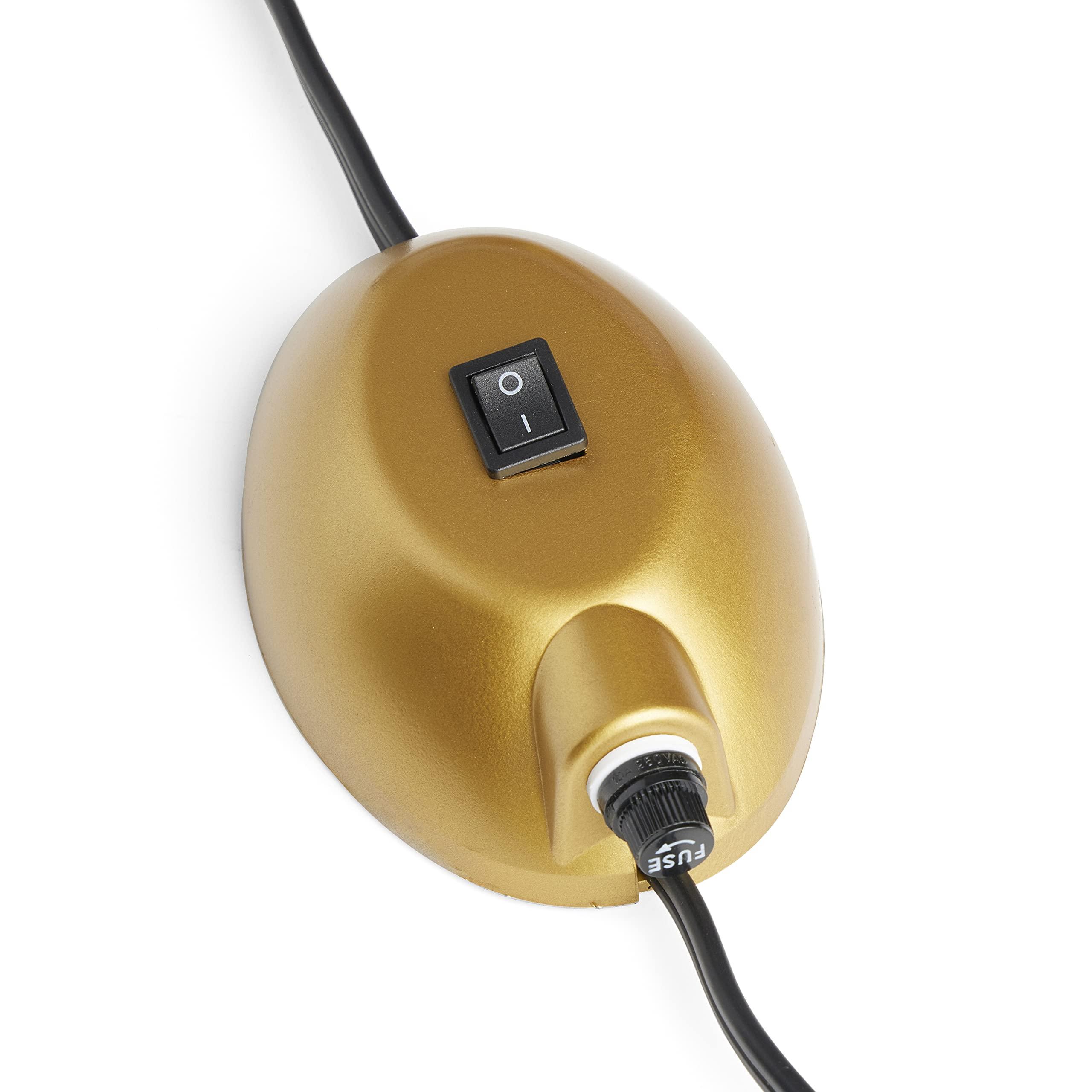 Home Heritage Home Heritage 360 Degree Rotating Metal Tree Stand for Christmas Trees up to 9ft, Gold