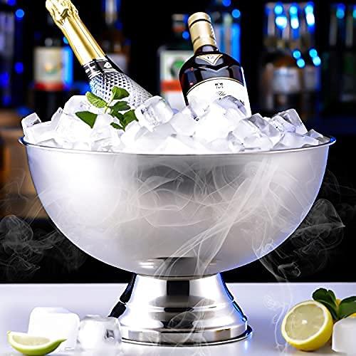 WUYUNTIAN WUYUNTIAN Ice Bucket,Ice Bucket with Lid and Ice Tongs,Stainless Steel Gold Silver Rose Gold Big ICE Bucket Bowl Champagne Large Champagne Bar Bucket