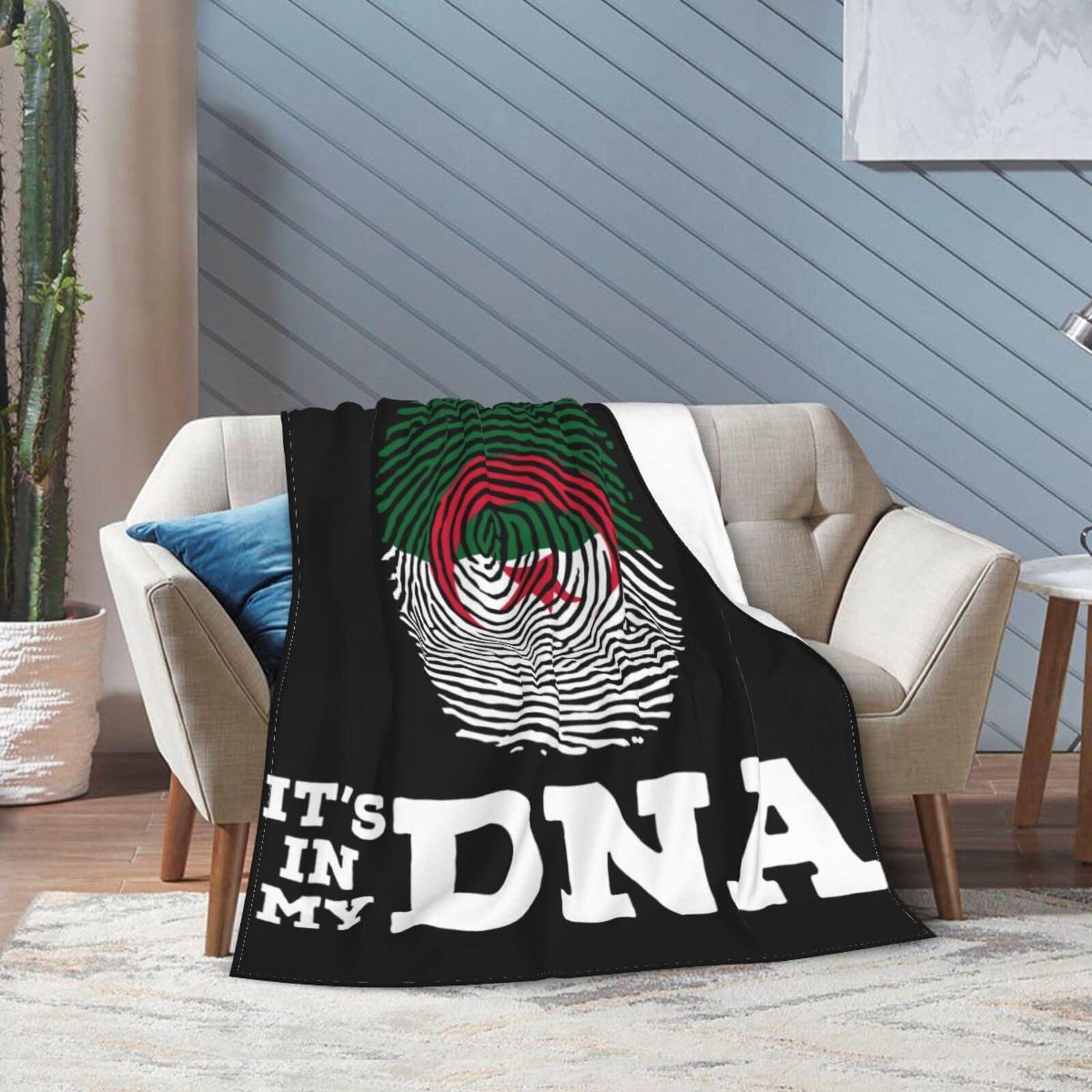 KOSPOGO Algeria It\'s in My DNA Throw Blanket for Couch 60\"x50\" Bed Sofa Super Soft Cozy Blanket Flannel Blankets & Throws