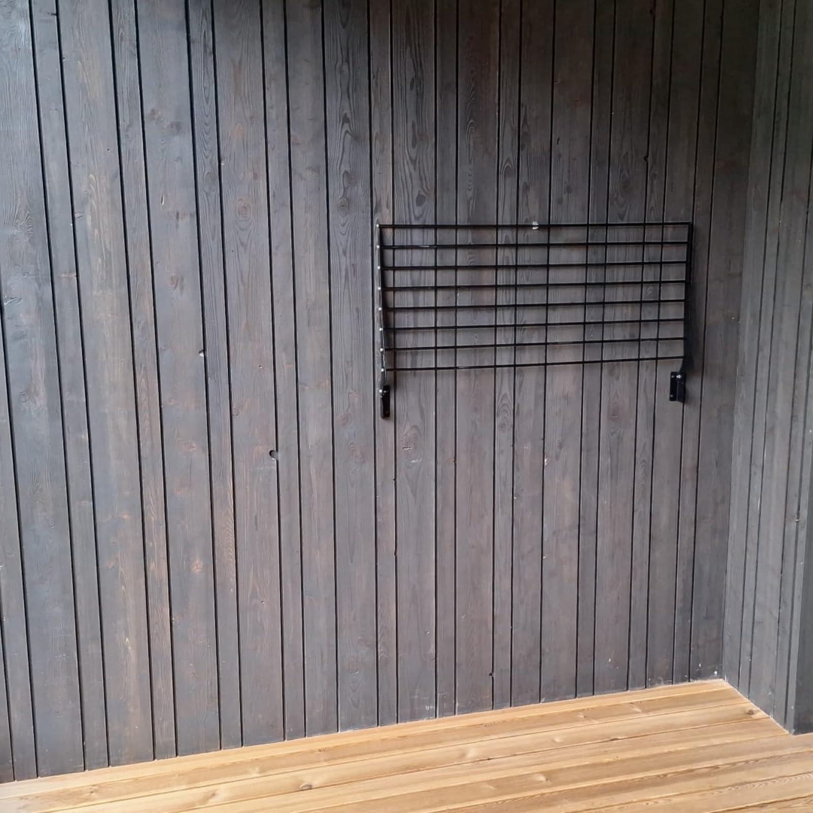 foxydry foxydry Fold Wall Mounted Clothes Drying Rack, Black Folding Laundry Airer for Indoor or Outdoor Use Aluminium and Steel 31.5x20x21 in (31.5 in / 80 cm)