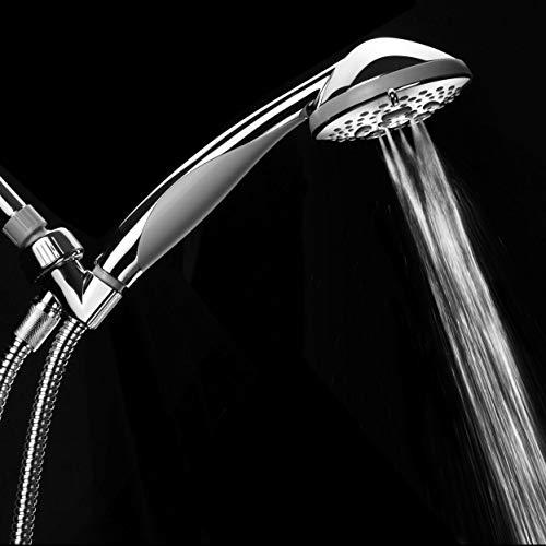 Hotel Spa HOTEL SPA - Handheld Shower Head High Pressure - 4.25 Inch Rain Shower Head - 7-setting, Shower Head with Handheld Spray, Ultra-Luxury, Showerspa (Chrome)