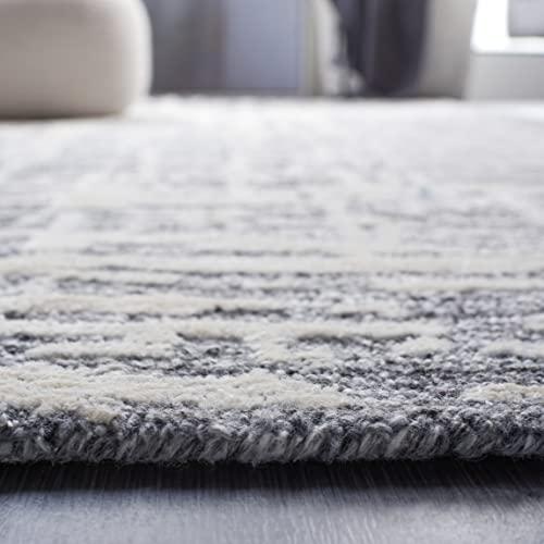 Safavieh SAFAVIEH Soho Collection 8' x 10' Grey/Ivory SOH657F Handmade Modern Abstract Premium Viscose Blend Living Room Dining Bedroom Area Rug