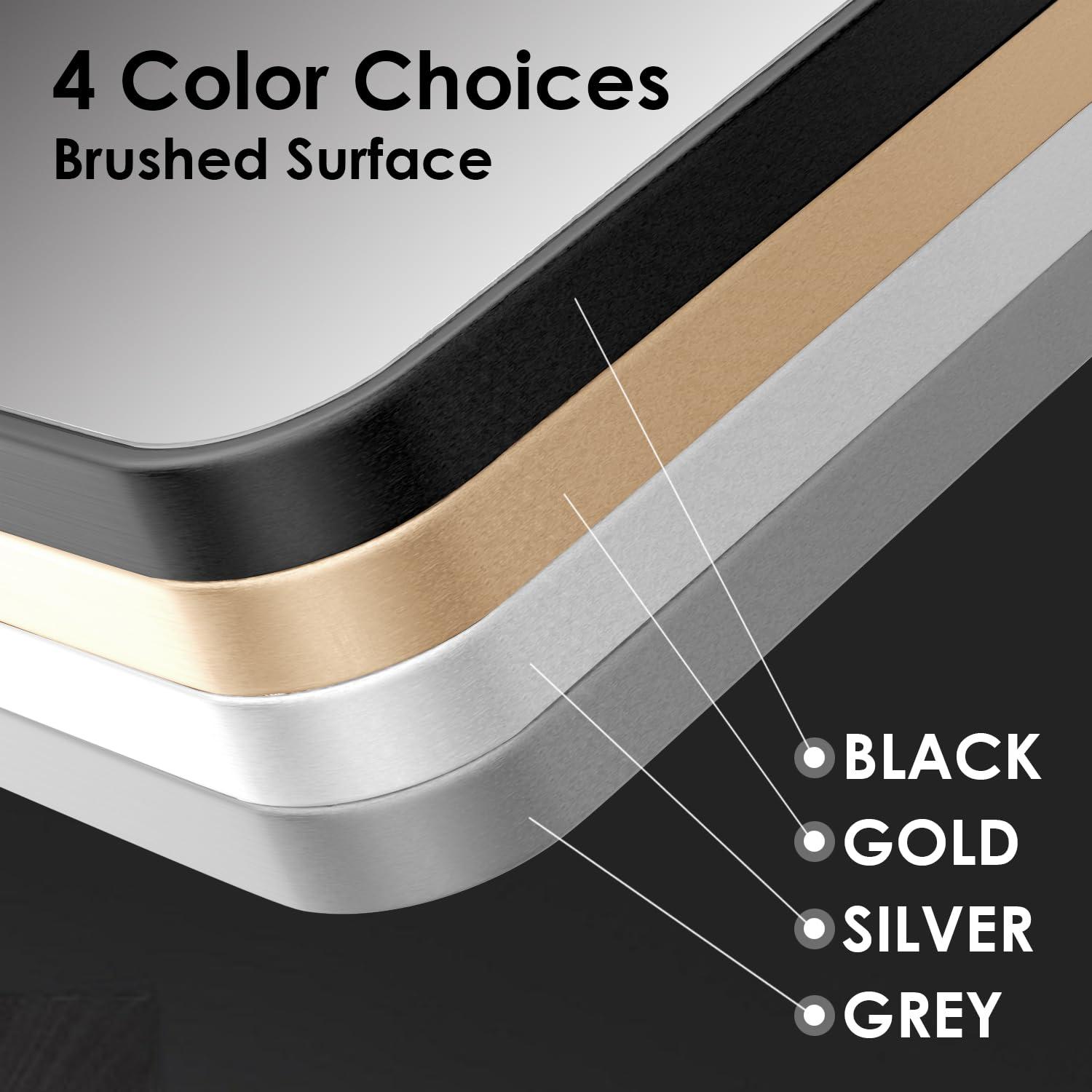 Maistech Maistech LED Full Length Mirror with lights Arch Design, 71"x28" LED Full Body Mirror with Stands, Full Length Mirror Wall Mounted for Bedroom, HD Material, Dimming & 3 Color Lighting (Brushed Silver)