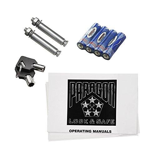 Paragon Lock & Safe Paragon Safes SAFES 7730 Digital Security Drawer Safe with 2 Keys Solid Steel Lockbox for Drawer, Closet, or Vehicle (Dark Gray), 83-DT5914