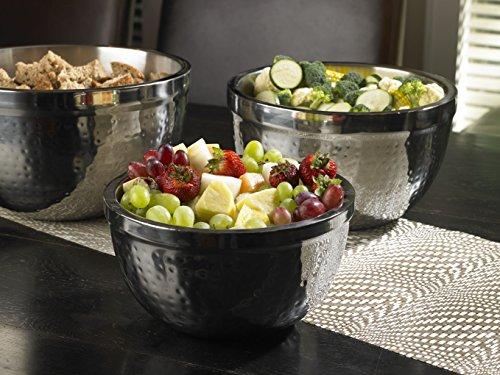 NUCU NUCU Artisan Insulated, Double-Wall Hammered Stainless Steel Serving Bowl, 14-Ounce Capacity