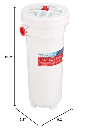 Watts Premier Watts OFPSYS OneFlow Plus Salt-Free Scale Prevention and Water Filtration System, Carbon Water Filter, Scale Reduction Cartridge, 1\" NPT Inlet and Outlet Connections