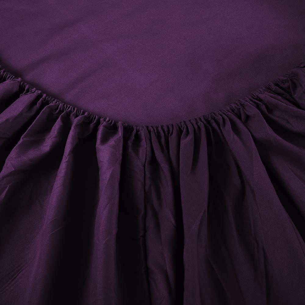 Cotton Hub 600-Thread-Count-100% Pure Cotton 4 Piece Sheet Set- Long Staple Combed Cotton Sheet Set, Soft and Silky Sateen Weave, Fits Mattress Upto 15 Inches Deep Pocket-Purple(Twin XL)