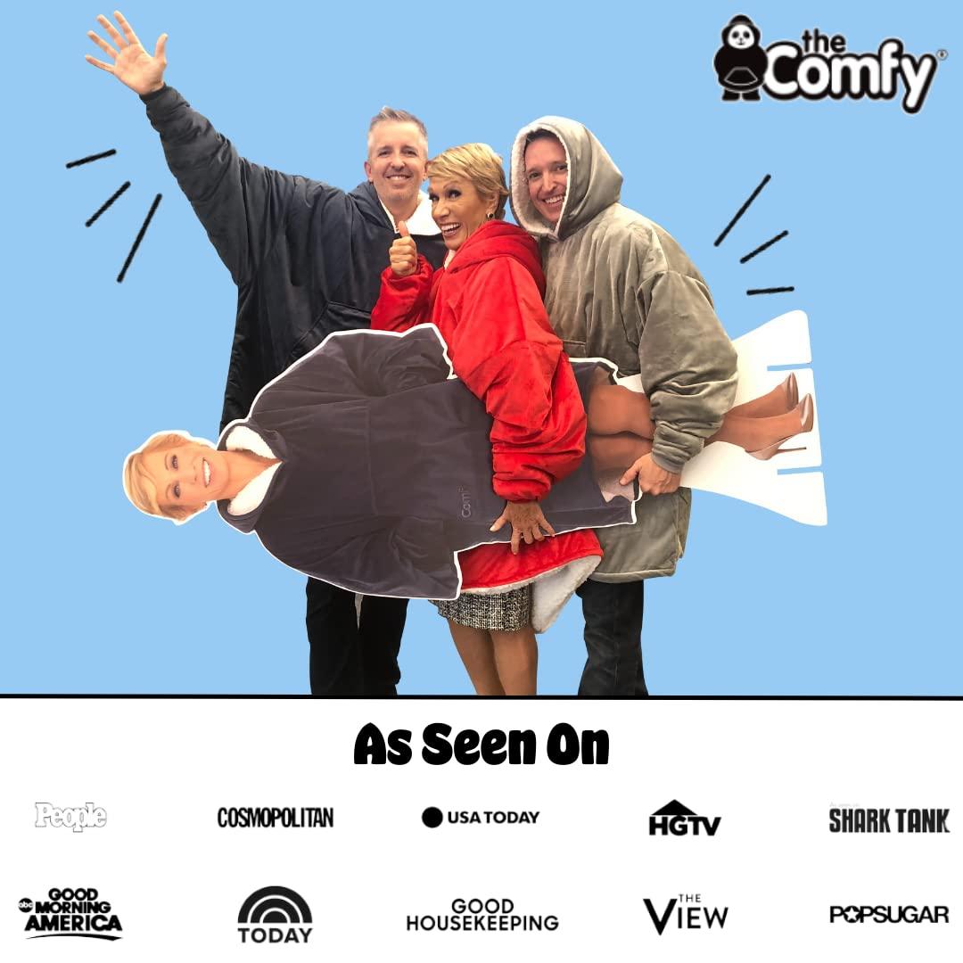 THE COMFY THE COMFY Dream | Lightweight Microfiber Fleece Wearable Blanket, Oversized Design with Hood from Shark Tank, Soft Oversized Pocket Blanket, Warm and Cozy Gifts