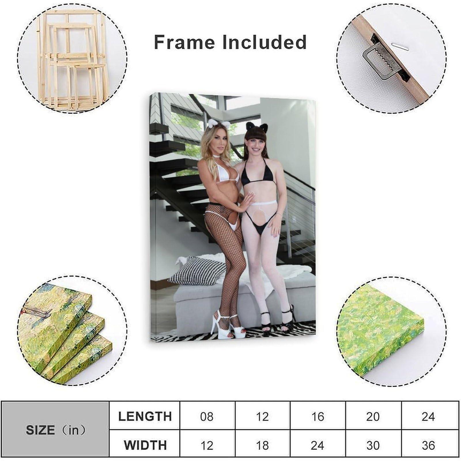 Generic Natalie Mars Most Beautiful Shemale Sexy Actor Art Poster 8 Canvas Print Wall Art Decoration Poster Living Room Office Bedroom Aesthetic Poster 16x24inch(40x60cm) Frame-style