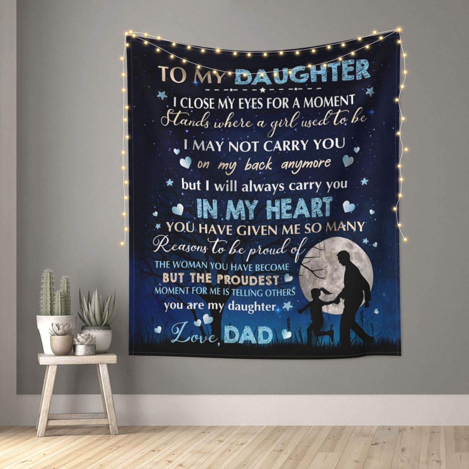 Xsovgoi Xsovgoi To My Daughter Tapistry Home Decor Tapestries For Bedroom,Wall Tapestry 60\"X51\"