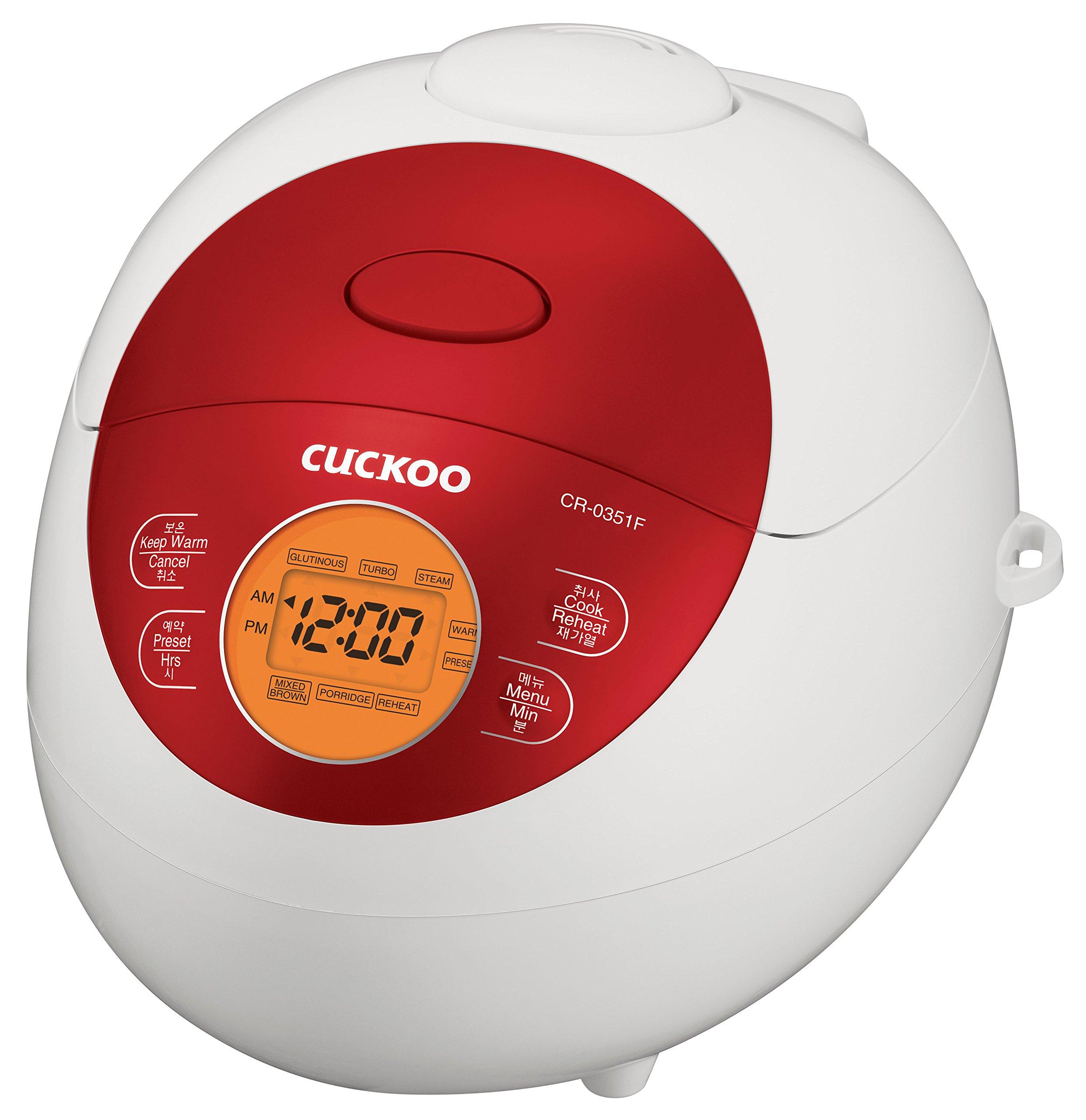 CUCKOO CUCKOO CR-0351FR Rice Cooker, 0.75 quarts, Red