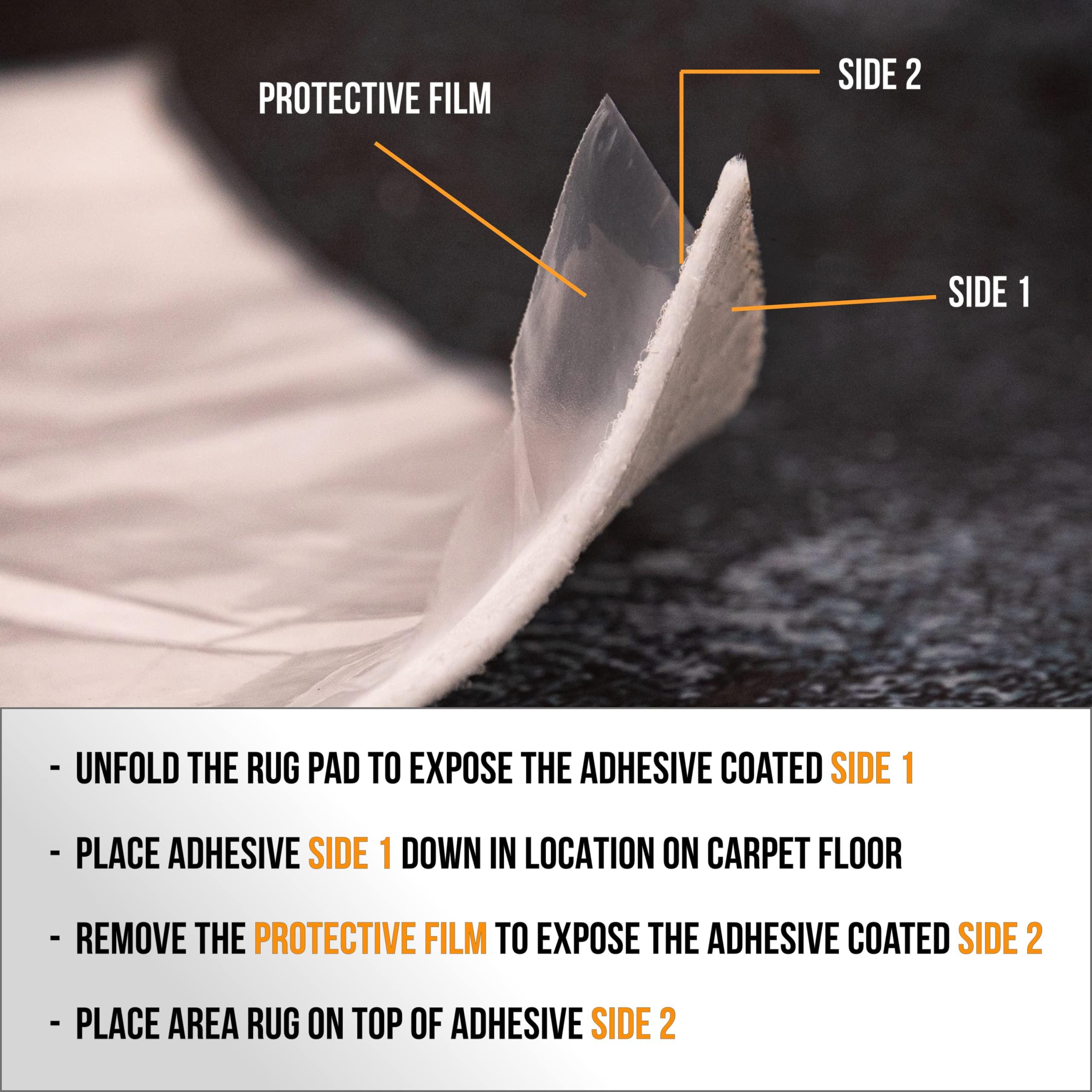 Grip-It Slip-Stop Magic Stop Rug on Carpet Non-Slip Rug Pad for Area Rugs and Runner Rugs, USA-Made Rug Gripper for Carpet Over Carpet Keeps Rugs in Place On Carpet, 8\' x 10\'