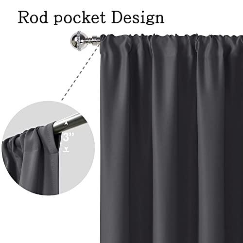 Sky Wave Sky Wave Perfect Size Blackout 100% Polyester Curtains for Living Room and Bedroom with Easy Rod Pocket Hanging Option. (Burgundy 42 inch Wide by 95 Inch Long- 2 Panels)