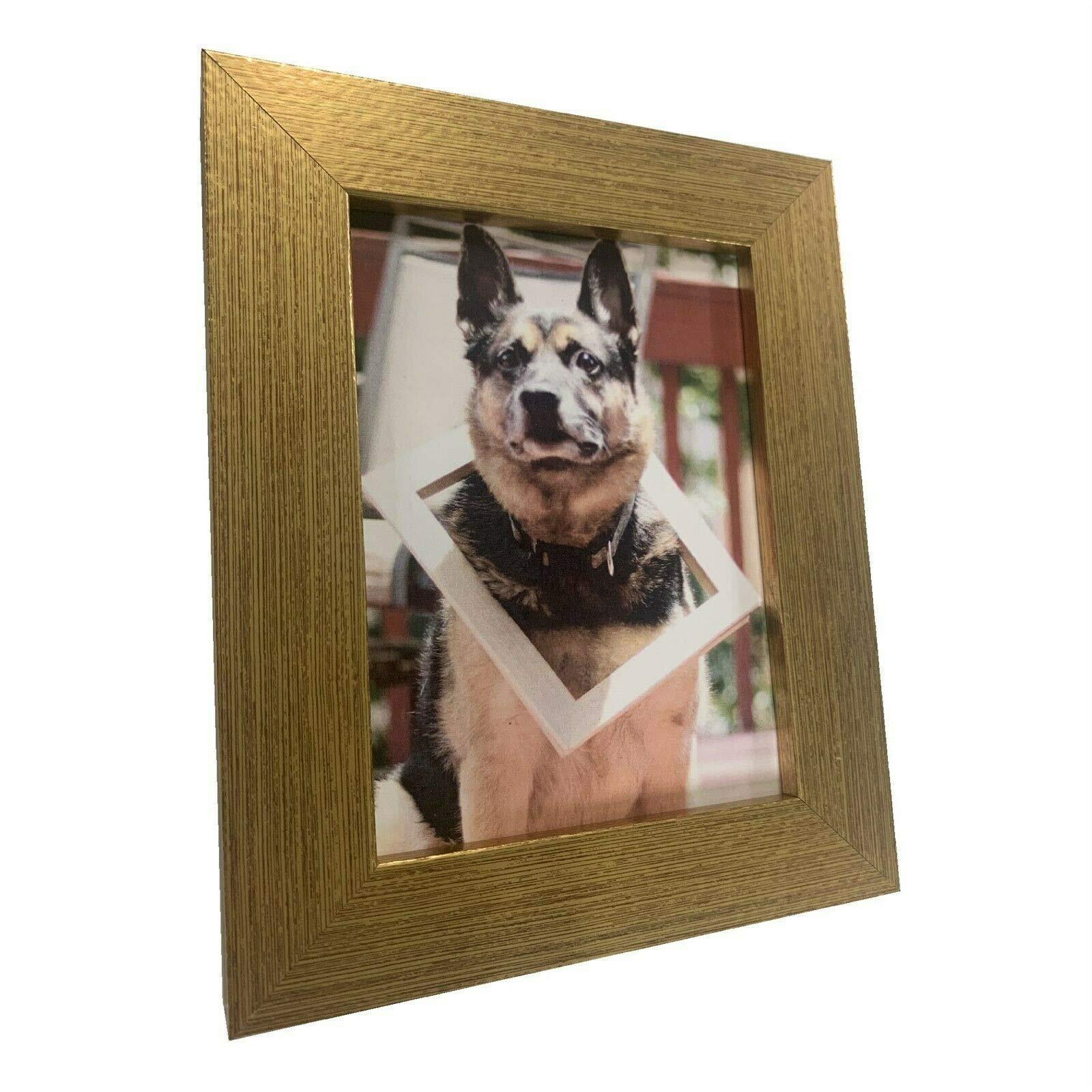 US Art US Art Frames 9x18 Bright Gold Flat 1.25 Inch, Smooth Wrapped Finish Wood Composite Wall Decor Picture Poster Frame