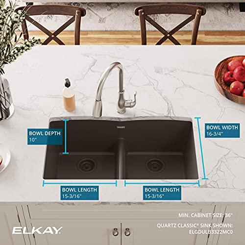 Elkay Elkay Quartz Classic ELGDULB3322MC0 Mocha Equal Double Bowl Undermount Sink