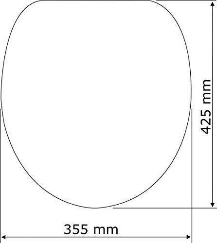 WENKO WENKO Toilet Seat Oak Grey-Soft Closing Mechanism, 37 x 43 x 10 cm