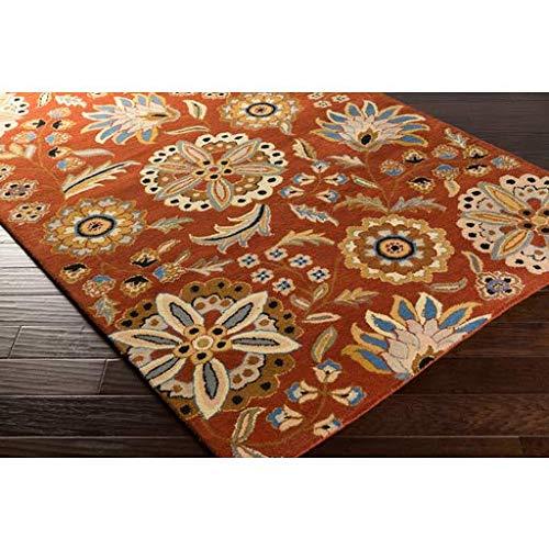 Surya Surya Athena ATH-5126 Hand Tufted Wool Square Floral and Paisley Area Rug, 9-Feet 9-Inch