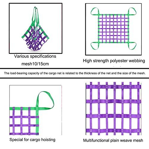 HGFSGGGREEHY Cargo Lifting Net - Material Loading Handling Straps, Cargo Net Straps Sling Hoisting Net, Lifting Cargo Netting, Outdoor Play Expansion Climbing Rope Net, Bungee Cargo Net (Size : 2x2/load: 2T) ()