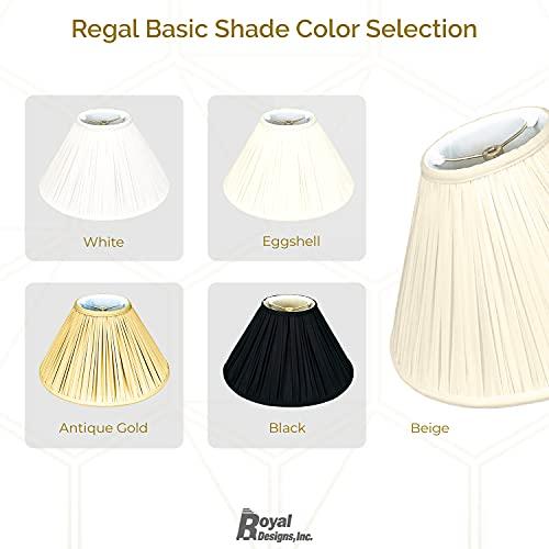 Royal Designs, Inc. Royal Designs Coolie Empire Gather Pleat Lamp Shade, Eggshell, 5 x 14 x 9.5
