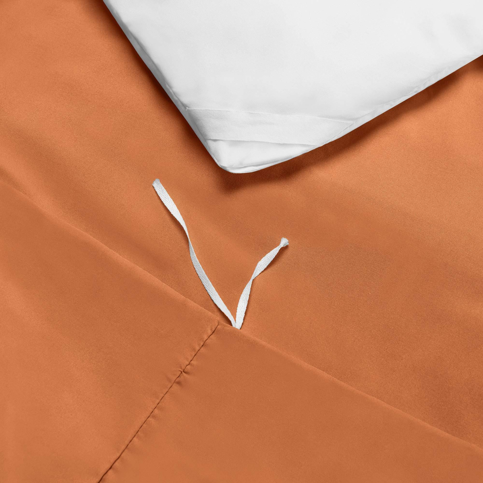 Sheets N More 400 Thread Count Rust Super King Size Duvet Cover Set, 3 Piece Double Brushed Cotton Duvet Cover with Button Closure, 1 Super King Duvet Cover (100 x 112) inches and 2 Pillow Shams
