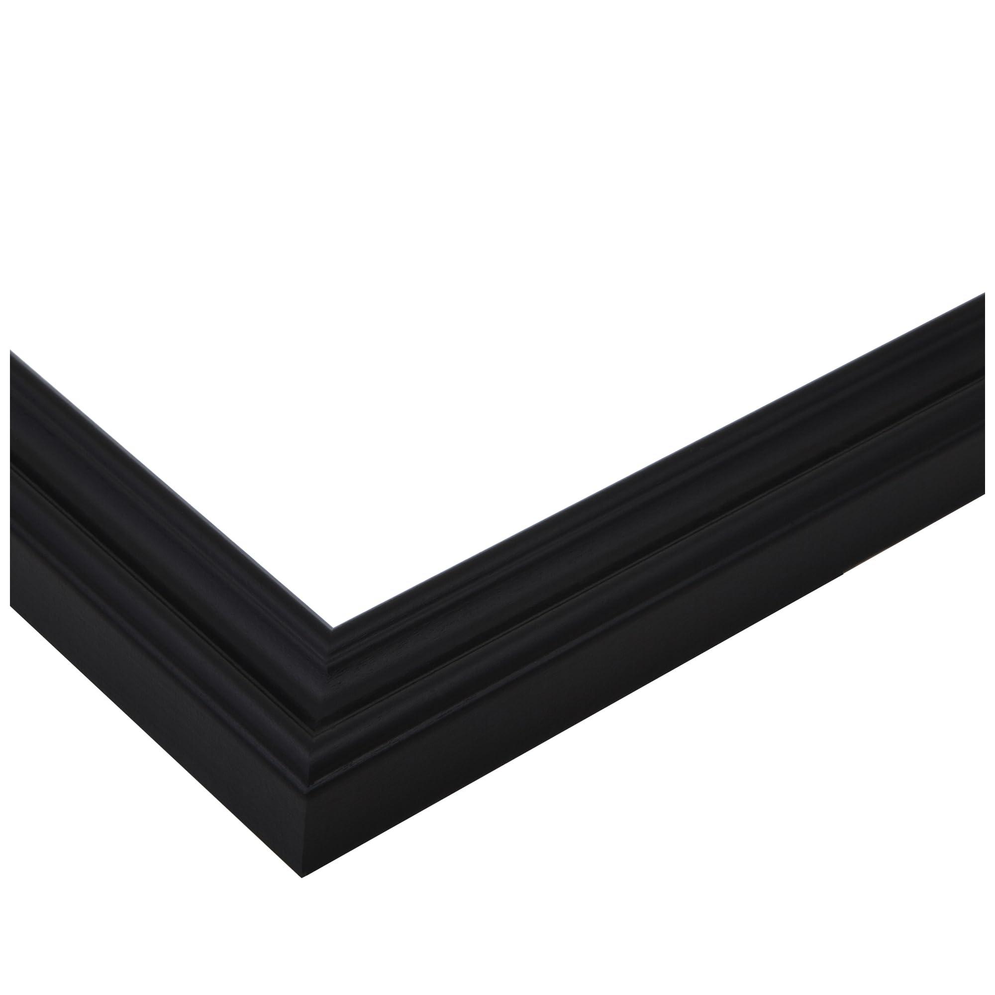 ArtToFrames ArtToFrames 60x90 CM / 23.62x35.43 INCH Black Picture Frame, This 1.00 Inch Custom Wood Poster Frame is Black - Comes with Economy Acrylic and Corrugated Backing (CMWOM0066-60823-YBLK-60x90)