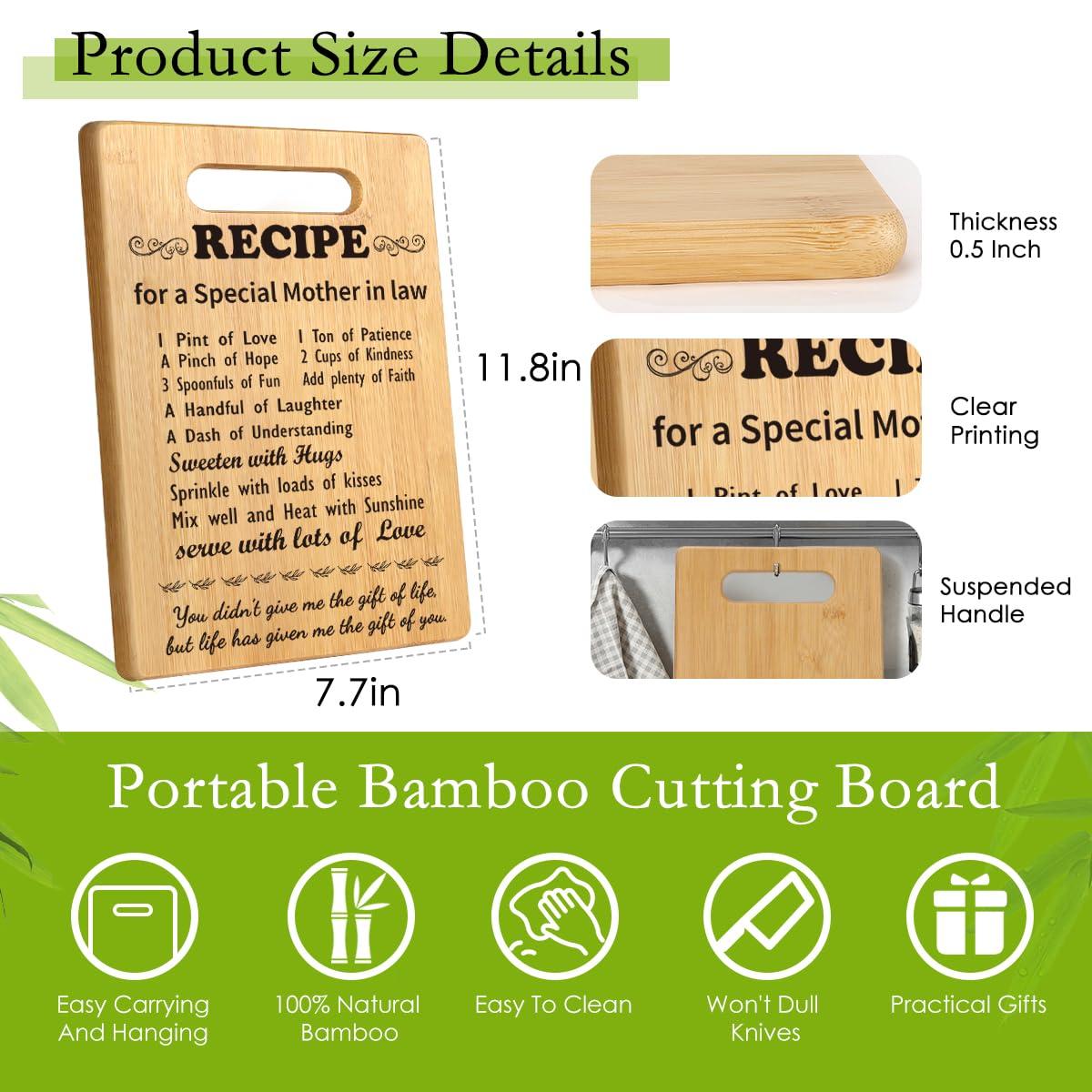 MY-ALVVAYS Mother in Law Birthday Gifts from Daughter in Law Mother Gifts Best Mom Ever Gifts Mothers Day Gifts for Mother in Law Gifts for Mom for Christmas, Mother in Law Cutting Board Gift