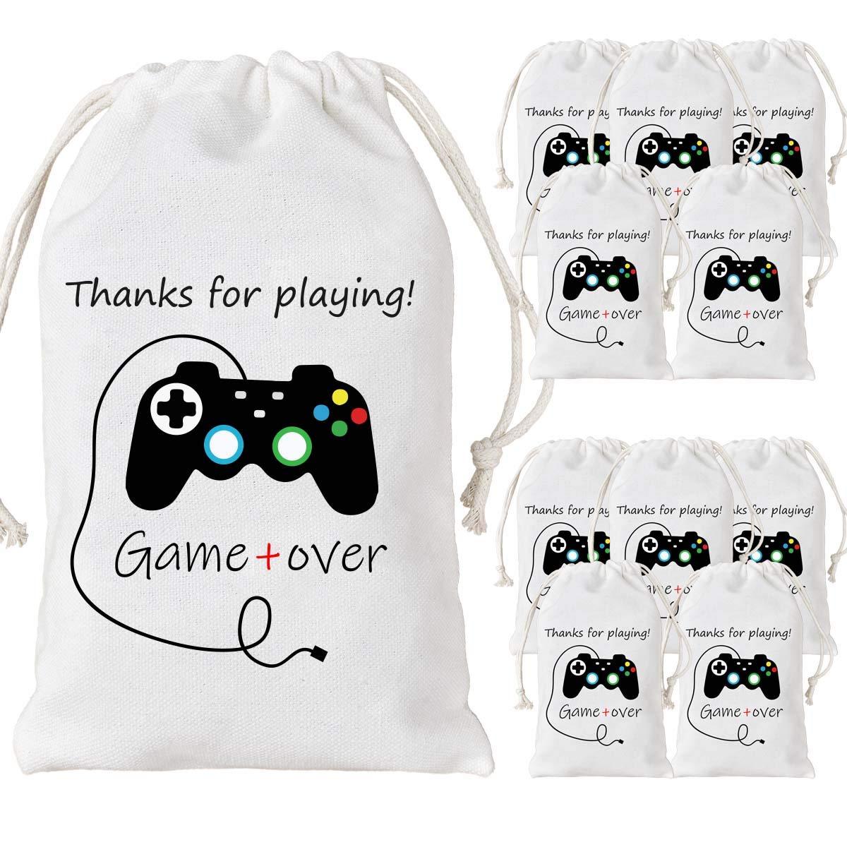 Kreatwow Kreatwow 12 Pack Video Game Party Bags Gaming Party Favor Bags Supplies for Birthday Party Supplies